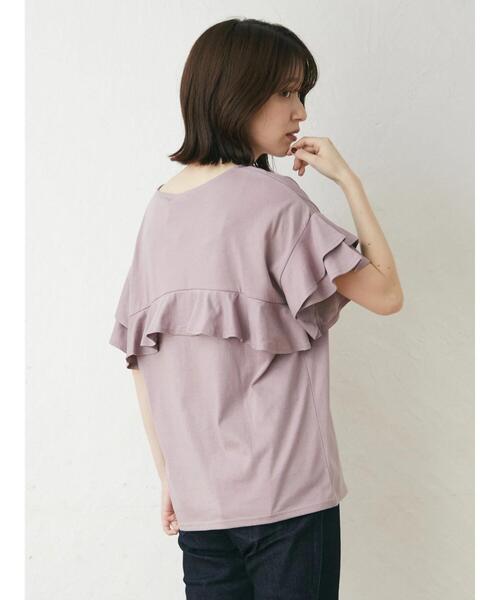 Green　Parks（グリーンパークス）の「2段フリルカットプルオーバー（Tシャツ/カットソー・レディース・ブラック/ピンク/ブルー・FREE）」の15枚目の写真