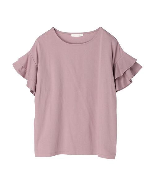 Green　Parks（グリーンパークス）の「2段フリルカットプルオーバー（Tシャツ/カットソー・レディース・ブラック/ピンク/ブルー・FREE）」の7枚目の写真