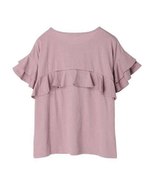 Green　Parks（グリーンパークス）の「2段フリルカットプルオーバー（Tシャツ/カットソー・レディース・ブラック/ピンク/ブルー・FREE）」の5枚目の写真