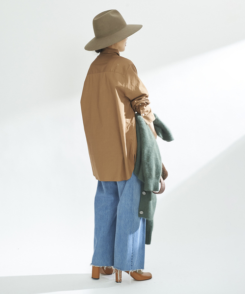 plage 【GIRL】I LINE シャツPlage ブルー　サイズ38 Plage - Plage 【GIRL】I LINE シャツ 38サイズの通販 by