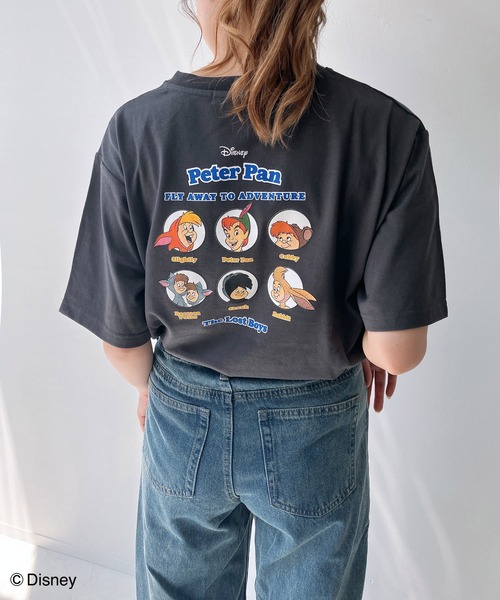 AS KNOW AS plus(アズノゥアズプラス)の「●Disney / アソートTシャツ 【Disney(ディズニー)】(Tシャツ/カットソー・レディース・スミクロ/サックスブルー/オレンジ/ベージュ/オートミール/オフホワイト/グリーン系/オレンジ系/ブラック系/ホワイト系/ブラック系1/アイボリー系1/サックスブルー系1/パープル系2/ホワイト系2/ライトグリーン系2/ブラック系2・FREE)」の7枚目の写真