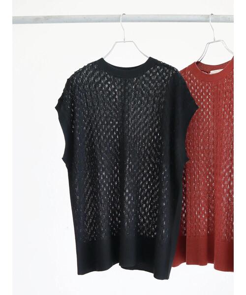 Green　Parks（グリーンパークス）の「バックスリットチュニックベスト（ベスト・レディース・ブラック/ベージュ/テラコッタ・FREE）」の8枚目の写真