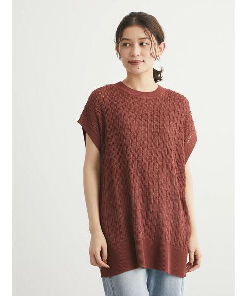 Green　Parks（グリーンパークス）の「バックスリットチュニックベスト（ベスト・レディース・ブラック/ベージュ/テラコッタ・FREE）」の20枚目の写真