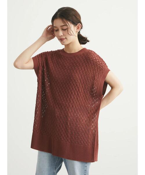 Green　Parks（グリーンパークス）の「バックスリットチュニックベスト（ベスト・レディース・ブラック/ベージュ/テラコッタ・FREE）」の21枚目の写真