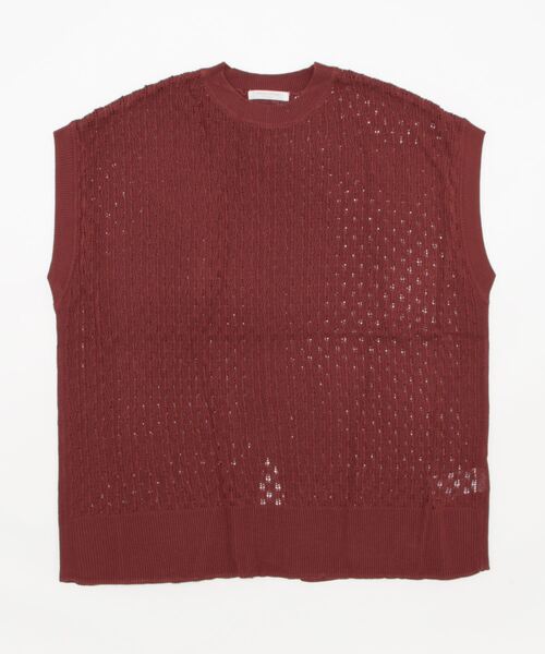 Green　Parks（グリーンパークス）の「バックスリットチュニックベスト（ベスト・レディース・ブラック/ベージュ/テラコッタ・FREE）」の7枚目の写真