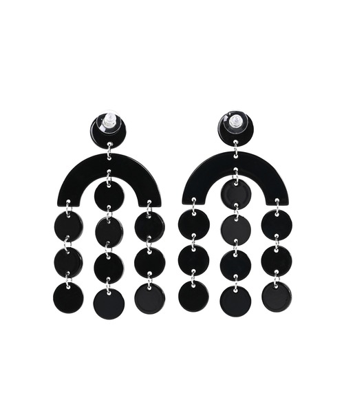 Narcissus(ナルシス)の「【Narcissus】プラスチックピアス(ピアス(両耳用)・レディース・ホワイト/ブラック・FREE)」の4枚目の写真