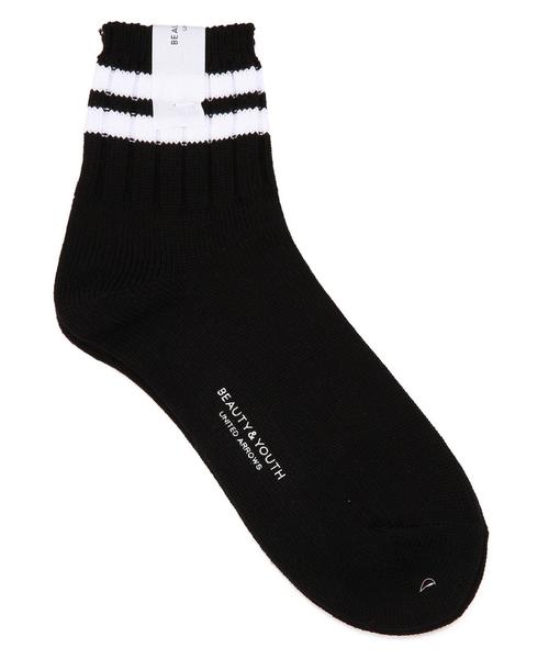 BEAUTY&YOUTH UNITED ARROWS（ビューティーアンドユースユナイテッドアローズ）の「BY 2ライン クォーター ソックス◆（ソックス/靴下・メンズ・ホワイト/ブラック/グレー/その他1・フリー）」の3枚目の写真