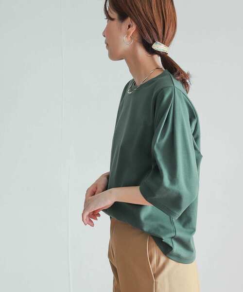 「URBAN RESEARCH DOORS」 スウェットカットソー MEDIUM グリーン レディース WEB/一部店舗先行販売カラー』『UR TECH』タートルネック