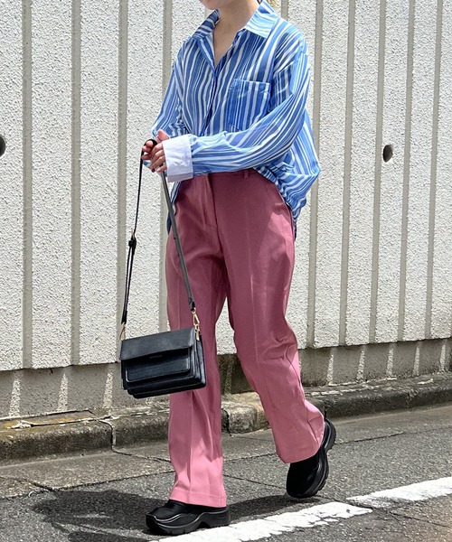 Jewelobe（ジュエローブ）の「ランダムストライプシャツ（シャツ/ブラウス・レディース・ホワイト系その他/ブラウン系その他・FREE）」の5枚目の写真