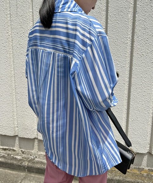 Jewelobe（ジュエローブ）の「ランダムストライプシャツ（シャツ/ブラウス・レディース・ホワイト系その他/ブラウン系その他・FREE）」の8枚目の写真