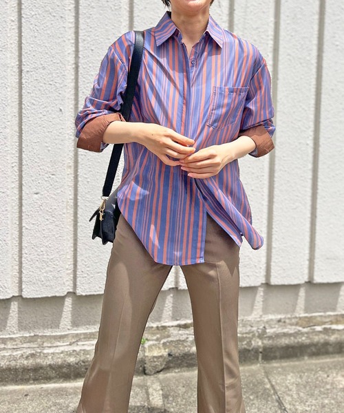 Jewelobe（ジュエローブ）の「ランダムストライプシャツ（シャツ/ブラウス・レディース・ホワイト系その他/ブラウン系その他・FREE）」の15枚目の写真