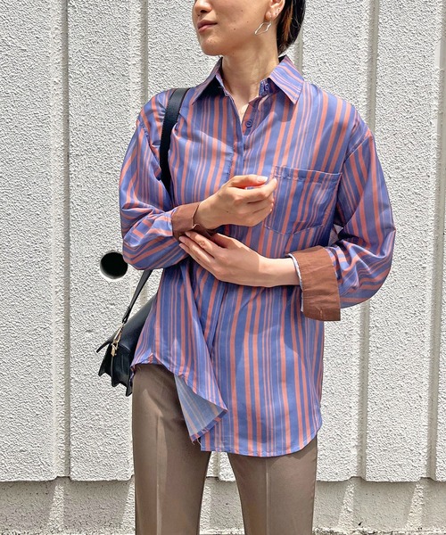 Jewelobe（ジュエローブ）の「ランダムストライプシャツ（シャツ/ブラウス・レディース・ホワイト系その他/ブラウン系その他・FREE）」の17枚目の写真