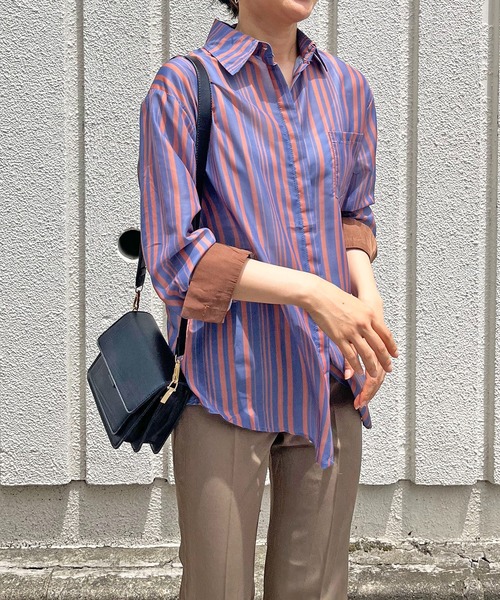 Jewelobe（ジュエローブ）の「ランダムストライプシャツ（シャツ/ブラウス・レディース・ホワイト系その他/ブラウン系その他・FREE）」の19枚目の写真
