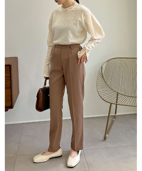 Re:EDIT（リエディ）の「[2022A/W COLLECTION]センターラインスクエアトゥフラットパンプス（パンプス・レディース・ブラック/レッド/アイボリー/グレイッシュベージュ・SMALL/MEDIUM/LARGE/X-LARGE）」の22枚目の写真