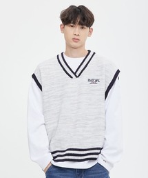 A'GEM/9 × .kom『ROMANTIC CROWN/ロマンティッククラウン』SIDE BUTTON WIDE VEST/サイドボタン ワイドベスト