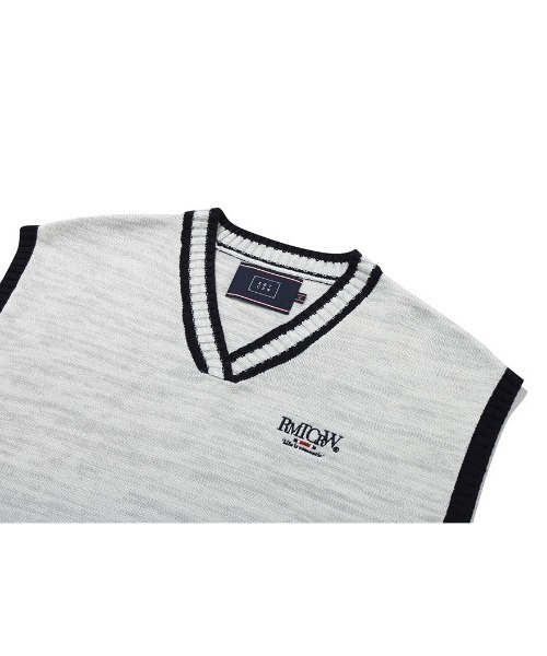 ROMANTIC CROWN（ロマンティッククラウン）の「A'GEM/9 × .kom『ROMANTIC CROWN/ロマンティッククラウン』SIDE BUTTON WIDE VEST/サイドボタン ワイドベスト（ベスト・レディース・ライトグレー/ネイビー・M/L）」の12枚目の写真