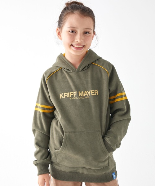 KRIFF MAYER Kid's Collection(クリフメイヤーキッズコレクション)の「フェイクスウェードプルパーカー(パーカー・キッズ・ワインレッド/ネイビー/モカ/カーキ・120/130/140/150/160/170)」の3枚目の写真