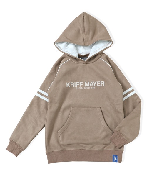 KRIFF MAYER Kid's Collection(クリフメイヤーキッズコレクション)の「フェイクスウェードプルパーカー(パーカー・キッズ・ワインレッド/ネイビー/モカ/カーキ・120/130/140/150/160/170)」の2枚目の写真