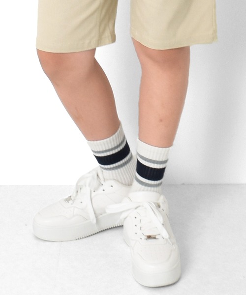 GLAZOS（グラソス）の「【大人向けサイズあり】コンフォートスニーカー（スニーカー・キッズ・ホワイト/ブラック・フリー）」の3枚目の写真