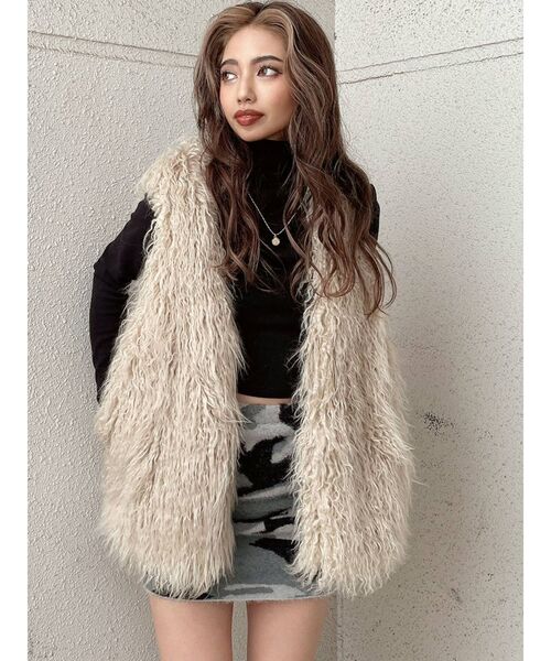 GYDA（ジェイダ）の「カモフラニット スカートライクショートパンツ（スカート・レディース・カーキ/グレー・FREE）」の13枚目の写真