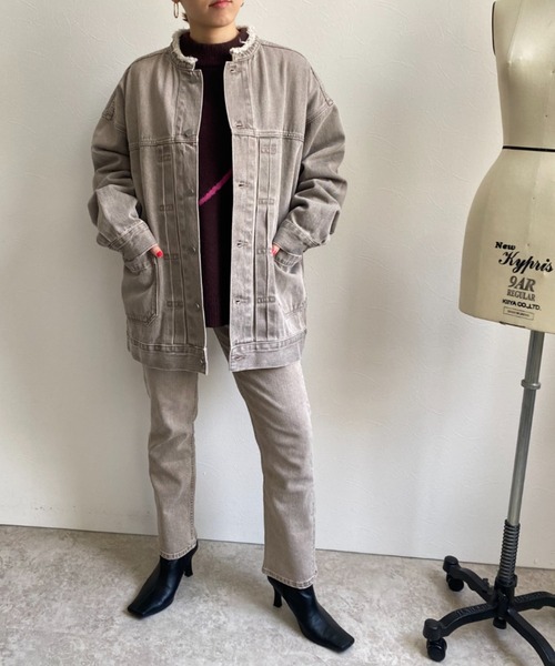 LHELBIE（レルビエ）の「【MARITAS DENIM/マリタスデニム】オーバーサイズデニムジャケット（デニムジャケット・レディース・ブラウン/グレー・FREE）」の8枚目の写真