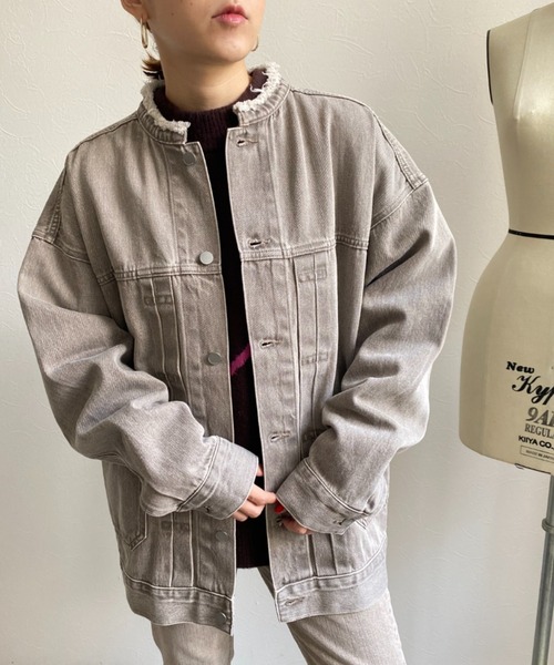 LHELBIE（レルビエ）の「【MARITAS DENIM/マリタスデニム】オーバーサイズデニムジャケット（デニムジャケット・レディース・ブラウン/グレー・FREE）」の20枚目の写真