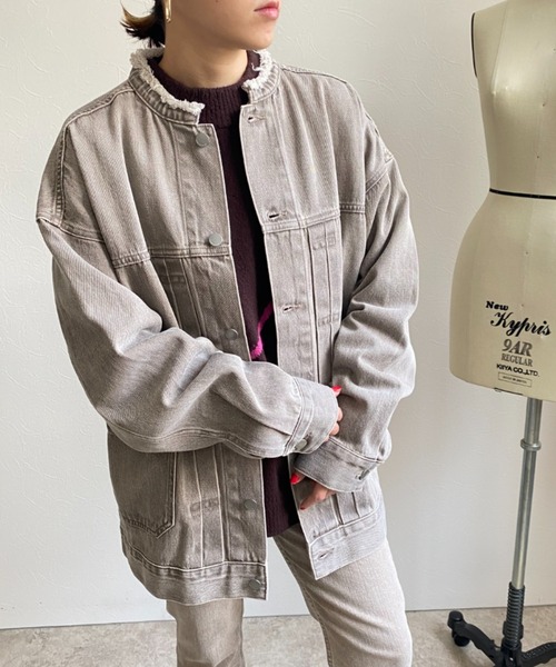 LHELBIE（レルビエ）の「【MARITAS DENIM/マリタスデニム】オーバーサイズデニムジャケット（デニムジャケット・レディース・ブラウン/グレー・FREE）」の10枚目の写真