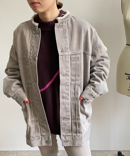 LHELBIE（レルビエ）の「【MARITAS DENIM/マリタスデニム】オーバーサイズデニムジャケット（デニムジャケット・レディース・ブラウン/グレー・FREE）」の21枚目の写真