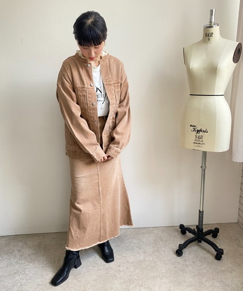 LHELBIE（レルビエ）の「【MARITAS DENIM/マリタスデニム】オーバーサイズデニムジャケット（デニムジャケット・レディース・ブラウン/グレー・FREE）」の22枚目の写真