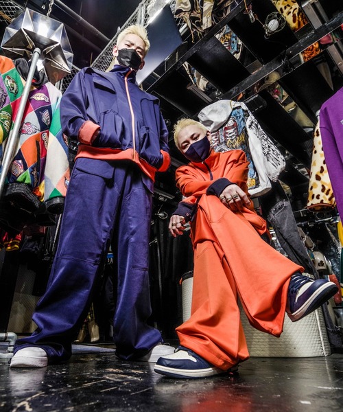 WEGO(ウィゴー)の「∴WEGO/DOGコラボ インサイドアウトジャケット(ジャージ・メンズ・オレンジ/ネイビー・LARGE/MEDIUM)」の12枚目の写真