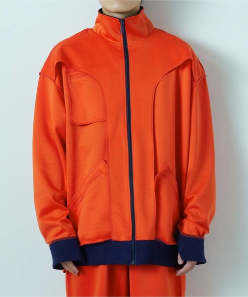 WEGO(ウィゴー)の「∴WEGO/DOGコラボ インサイドアウトジャケット(ジャージ・メンズ・オレンジ/ネイビー・LARGE/MEDIUM)」の22枚目の写真