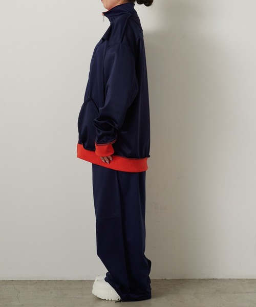 WEGO(ウィゴー)の「∴WEGO/DOGコラボ インサイドアウトジャケット(ジャージ・メンズ・オレンジ/ネイビー・LARGE/MEDIUM)」の4枚目の写真