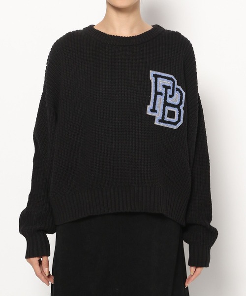 PAGEBOY（ページボーイ）の「カレッジニットプルオーバー（ニット/セーター・レディース・ブラック/オフホワイト・FREE）」の15枚目の写真