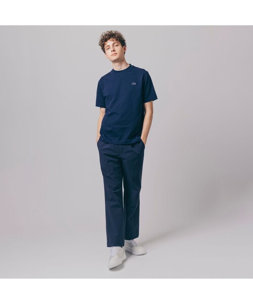LACOSTE（ラコステ）の「アウトラインクロッククルーネック半袖Tシャツ（Tシャツ/カットソー・メンズ・ホワイト/キャメル/ブラック/ネイビー/ベージュ/ライム/アクア/グリーン・5/4/3/2/6）」の7枚目の写真