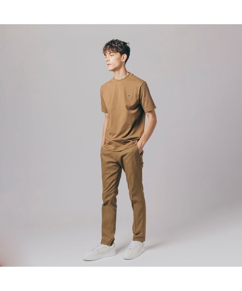 LACOSTE（ラコステ）の「アウトラインクロッククルーネック半袖Tシャツ（Tシャツ/カットソー・メンズ・ホワイト/キャメル/ブラック/ネイビー/ベージュ/ライム/アクア/グリーン・5/4/3/2/6）」の8枚目の写真