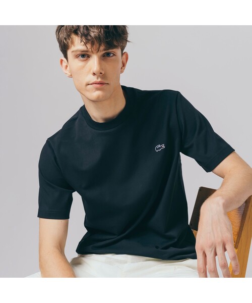 LACOSTE（ラコステ）の「アウトラインクロッククルーネック半袖Tシャツ（Tシャツ/カットソー・メンズ・ホワイト/キャメル/ブラック/ネイビー/ベージュ/ライム/アクア/グリーン・5/4/3/2/6）」の3枚目の写真