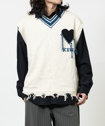 JOHN'S CLOSET（ジョンズクローゼット）の「【13】ハートロゴ ダメージニットベスト（ベスト）」