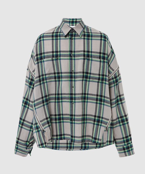 FACETASM（ファセッタズム）の「Wool Check Zipper Shirt（シャツ
