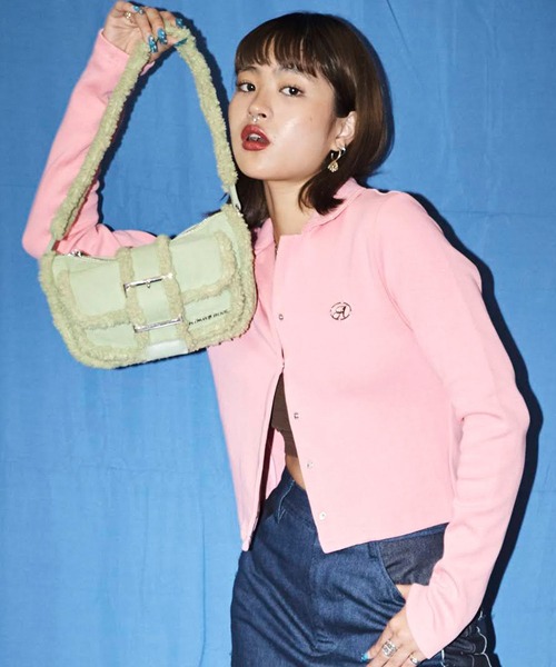 atmos pink（アトモスピンク）の「atmos pink ムートンショルダーバッグ / アトモスピンク ムートンショルダーバッグ（ショルダーバッグ・レディース・アイボリー/ブラウン/ミント・FREE）」の3枚目の写真