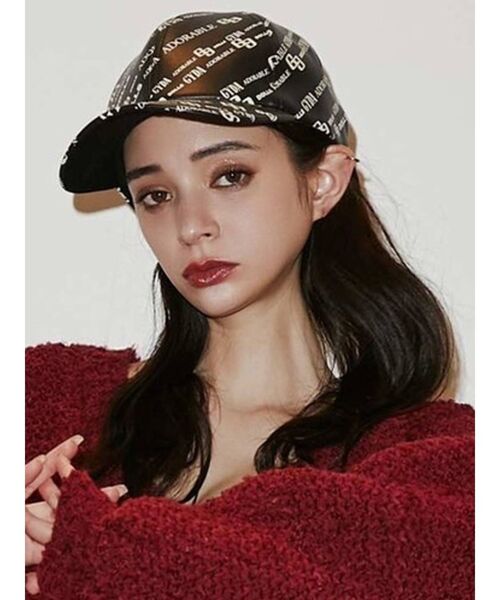 GYDA（ジェイダ）の「GYDA MONOGRAM PATTERN キャップ（キャップ・レディース・ブラック/アイボリー・FREE）」の6枚目の写真