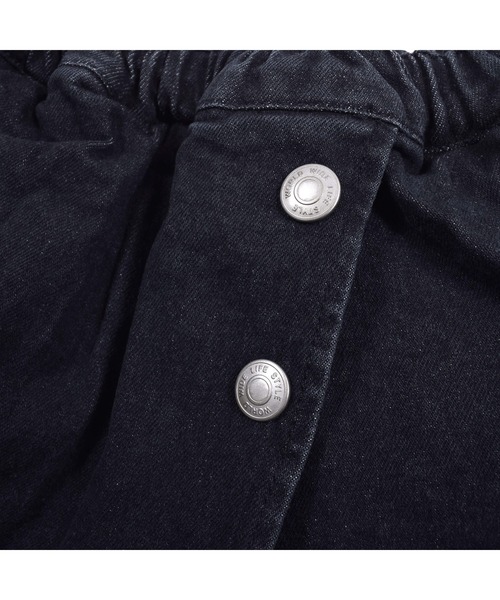 SLAP SLIP（スラップスリップ）の「SLAPSLIP/ケミカルウォッシュデニムキュロットパンツ(90~130cm)（デニムスカート・キッズ・ネイビー/ブラック・110/120/100/130/90）」の11枚目の写真