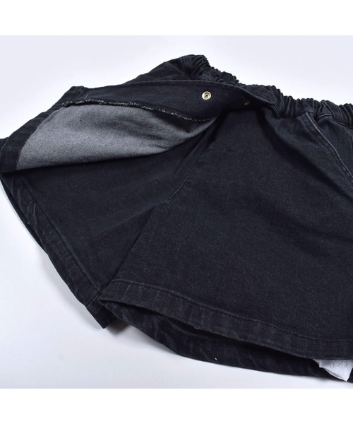 SLAP SLIP（スラップスリップ）の「SLAPSLIP/ケミカルウォッシュデニムキュロットパンツ(90~130cm)（デニムスカート・キッズ・ネイビー/ブラック・110/120/100/130/90）」の21枚目の写真