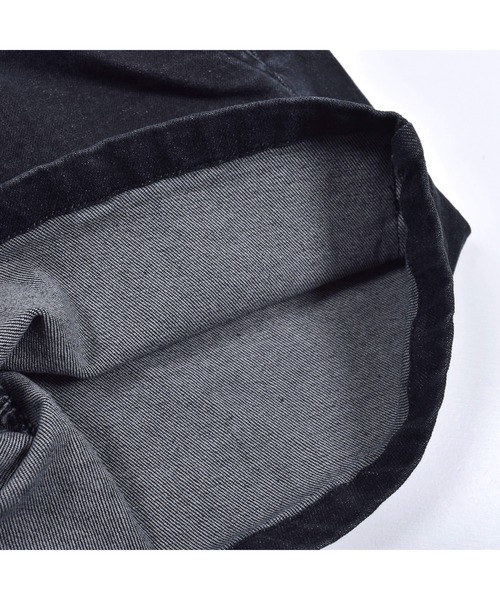 SLAP SLIP（スラップスリップ）の「SLAPSLIP/ケミカルウォッシュデニムキュロットパンツ(90~130cm)（デニムスカート・キッズ・ネイビー/ブラック・110/120/100/130/90）」の7枚目の写真