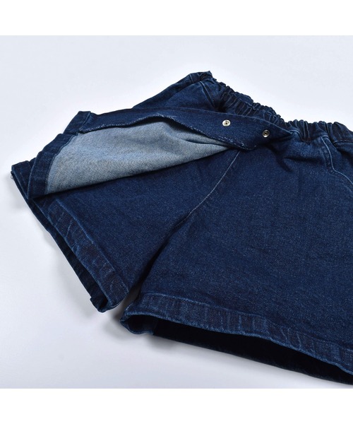 SLAP SLIP（スラップスリップ）の「SLAPSLIP/ケミカルウォッシュデニムキュロットパンツ(90~130cm)（デニムスカート・キッズ・ネイビー/ブラック・110/120/100/130/90）」の22枚目の写真