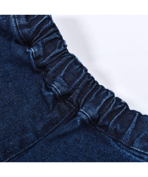 SLAP SLIP（スラップスリップ）の「SLAPSLIP/ケミカルウォッシュデニムキュロットパンツ(90~130cm)（デニムスカート・キッズ・ネイビー/ブラック・110/120/100/130/90）」の5枚目の写真