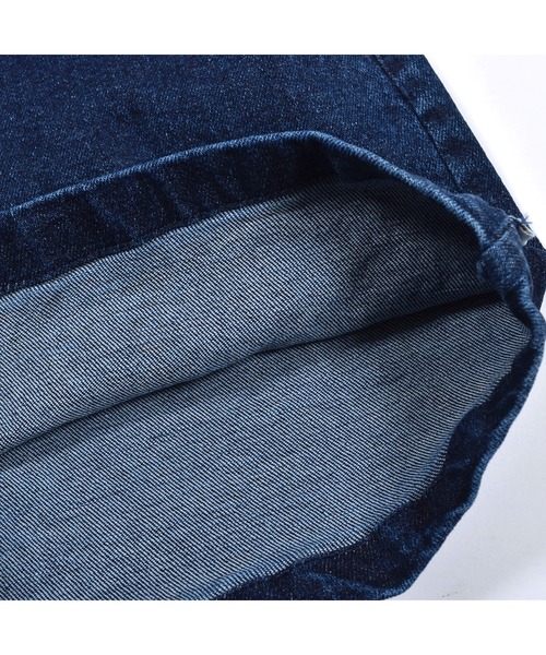 SLAP SLIP（スラップスリップ）の「SLAPSLIP/ケミカルウォッシュデニムキュロットパンツ(90~130cm)（デニムスカート・キッズ・ネイビー/ブラック・110/120/100/130/90）」の8枚目の写真