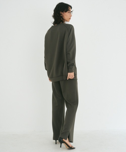 OUTERSUNSET（アウターサンセット）の「double knit raglan tops（スウェット・レディース・チャコールグレー/ブラック・FREE）」の12枚目の写真