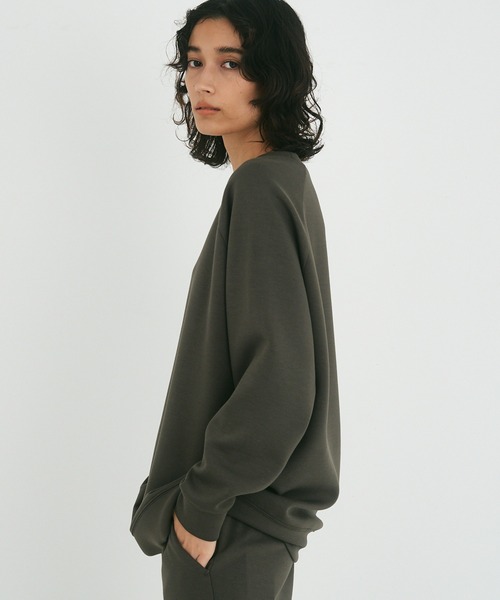 OUTERSUNSET（アウターサンセット）の「double knit raglan tops（スウェット・レディース・チャコールグレー/ブラック・FREE）」の9枚目の写真