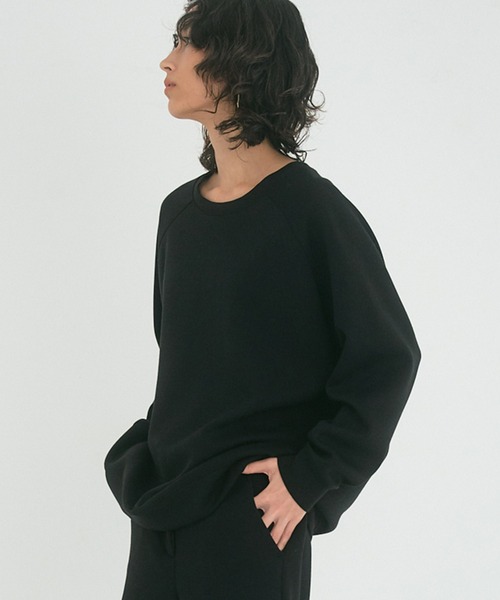 OUTERSUNSET（アウターサンセット）の「double knit raglan tops（スウェット・レディース・チャコールグレー/ブラック・FREE）」の4枚目の写真