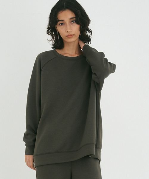 OUTERSUNSET（アウターサンセット）の「double knit raglan tops（スウェット・レディース・チャコールグレー/ブラック・FREE）」の15枚目の写真